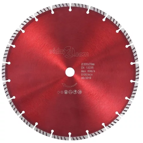  Diamantni rezalni disk s turbo jeklom 300 mm