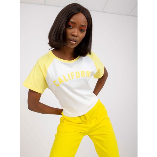 FANCY T-shirt-FA-TS-7708.44-white-yellow Cijene