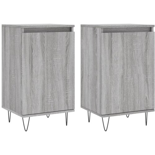 Maison Chic Komoda - Predalnik 2 kosa siva sonoma 40x35x70 cm inženirski les, (21719941) Slike