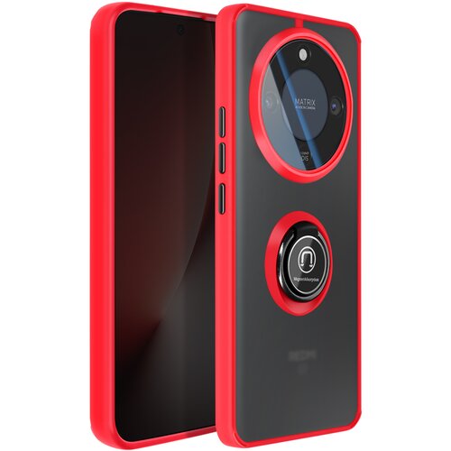 AVIZAR Ovitek za Honor Magic 8 Lite, dvomaterialna za&scaron;čita z magnetnim obročkom, Rdeča, (5000190585) Cene