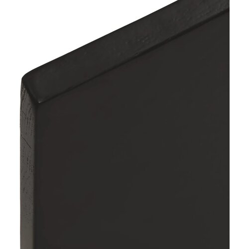  Zidna polica tamnosmeđa 60x20x2 cm od obrađene hrastovine Slike