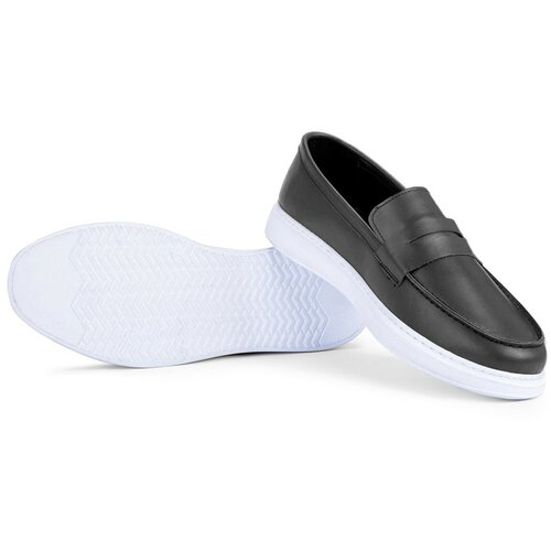 Ducavelli Trim Genuine Leather Men's Casual Shoes. Loafers, Lightweight Shoes, Summer Shoes Black. Slike