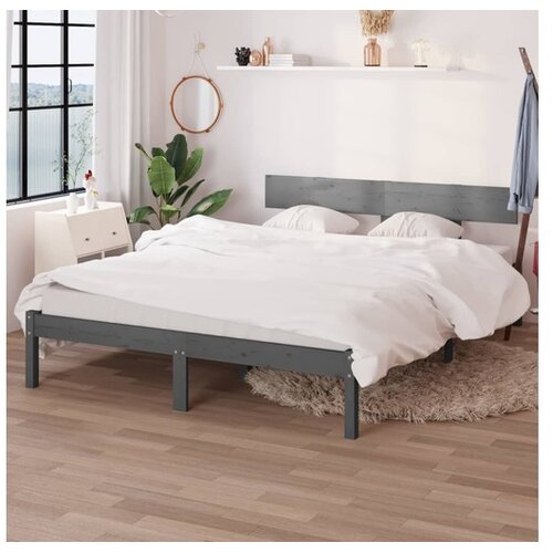  Za krevet od masivne borovine sivi 200 x 200 cm Cene