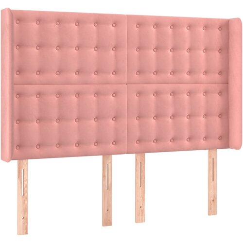 VidaXL Vzglavje z u&amp;scaron;esi roza 147x16x118/128 cm žamet, (20954369) Slike