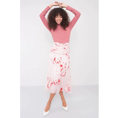 Fashion Hunters Light pink BSL floral skirt