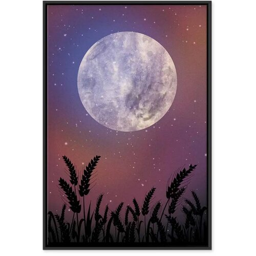  Slika - Night in the Country (1 Part) Vertical 40x60 U crnom drvenom okviru Cene