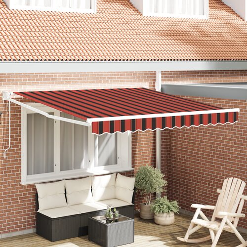 VidaXL Samodejna retraktibilna tenda oranžno rjava 350x250 cm Slike