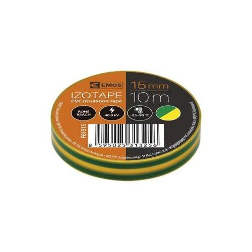 Emos izolirni trak PVC 15 mm / 10 m - (rumeno-zelen trak) Slike