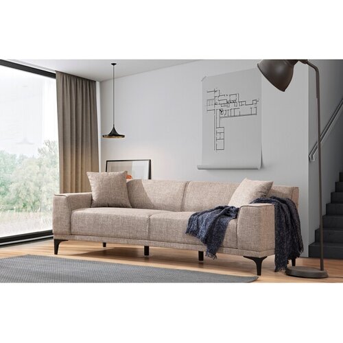 Atelier Del Sofa Svetlo rjava sedežna garnitura 212 cm Petra – Cene