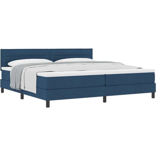 Box Postelja boxspring z vzmetnico Modra 200 x 200 cm blago, (5000126060) Cene