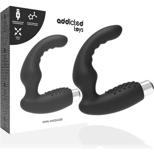 Addicted Toys BLACK RECHARGEABLE PROSTHETIC VIBRATOR
