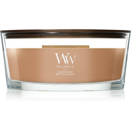 WoodWick Hazelnut Roast mirisna svijeća s drvenim fitiljem 453.6 g Slike