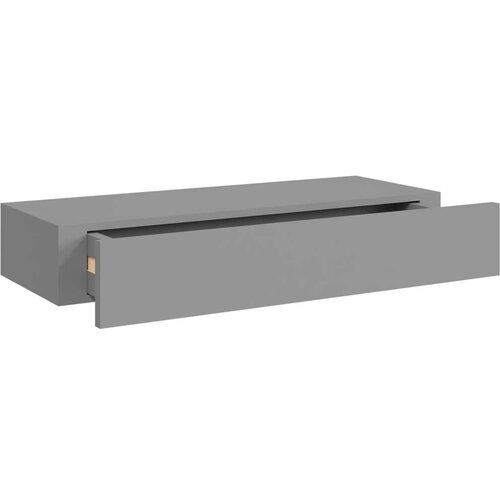  Polica s ladicom siva 60 x 23 5 x 10 cm MDF Slike