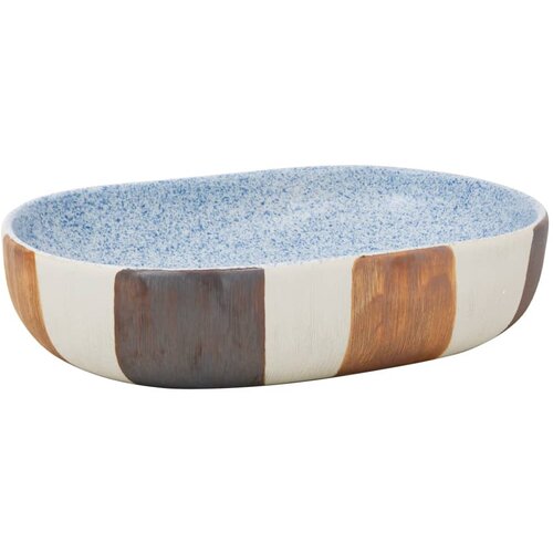 Maison Chic Umivalnik - Kopalna umivalnik - Lavabo Nadpultni večbarven ovalni 59x40x14 cm keramika, (21684655) Cene