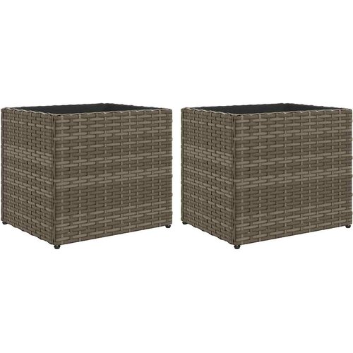  Vrtne sadilice 2 kom siva 36 x 30 x 32 cm od poliratana Slike