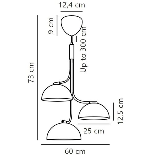  DFTP by Nordlux - Visilica na sajli TULLIO 3xE14/25W/230V bela Slike