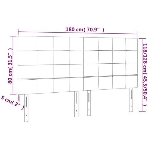  Uzglavlje roza 180x5x118/128 cm bar&amp;scaron;unasto Slike