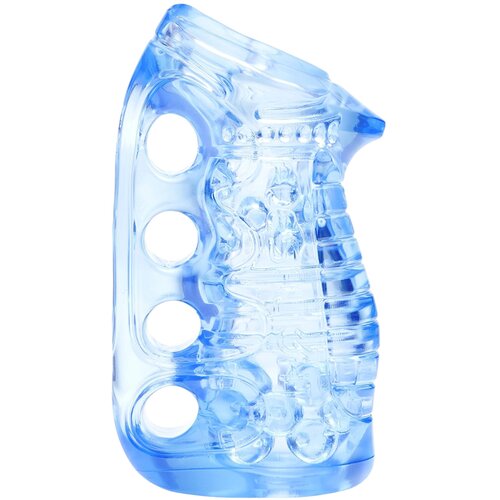 Fleshlight Fleshskins Grip Blue Ice - na obeh koncih odprt masturbator (moder) Slike