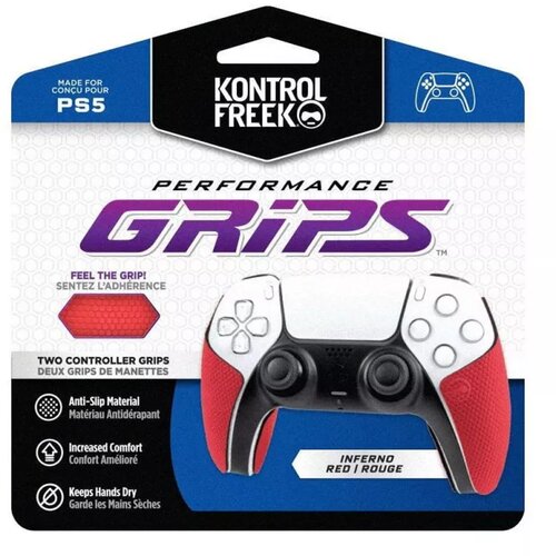 KontrolFreek Controller Performance Grips - Red Playstation 5 Cene