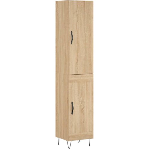  Visoka komoda hrasta sonome 34,5x34x180cm od konstruiranog drva Slike
