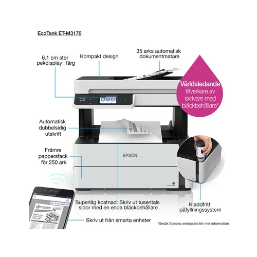Epson M3170 ecotank its multifunkcijski inkjet crno-beli &amp;scaron;tampač all-in-one &amp;scaron;tampač Slike