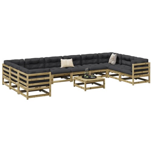  11-dijelni set vrtnih sofa od impregnirane borovine Cijene