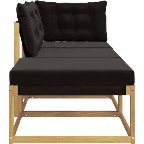  Sekcionalna sofa s jastukom Bijela 241 5 x 83 x 73 cm - Bijela i crna 1x srednji +1x kutni +1x stolić Slike
