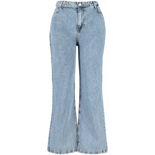 Trendyol Curve Blue Normal Waist Wide Cut Jeans