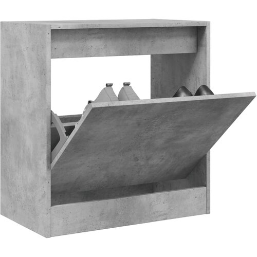 VidaXL Omarica za čevlje betonsko siva 60x34x63,5 cm inženirski les Slike