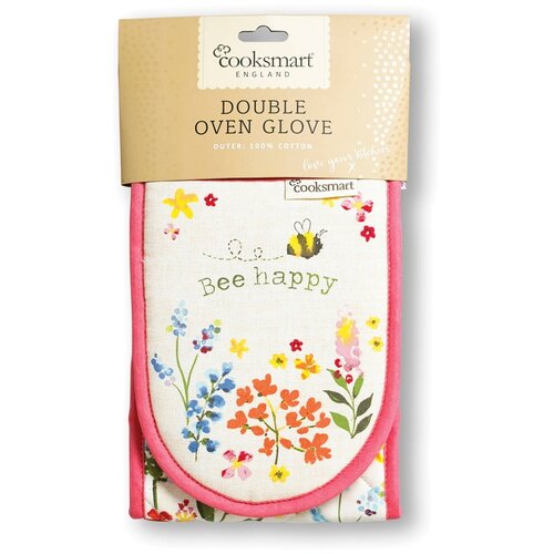 Cooksmart &amp;reg; dvostruka pamučna kuhinjska rukavica Be Happy Slike