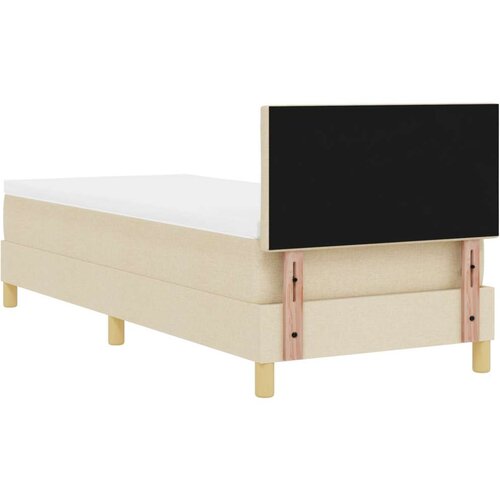 VidaXL Krevet s podnicom s madracem krem 80x200 cm tkanina Slike