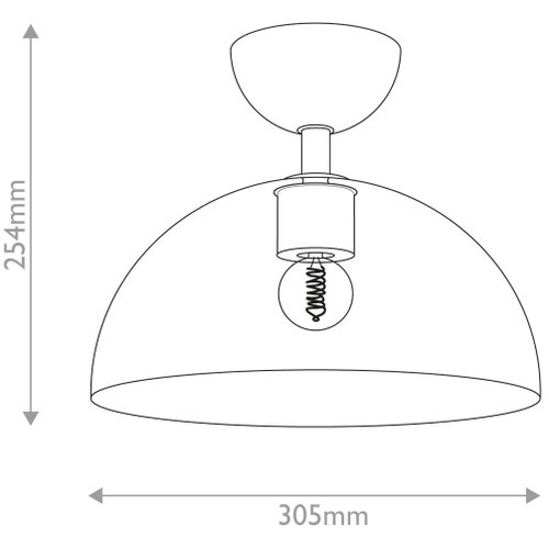  alora mood alm-jude-sf-mb-cl stropno svetlo jude 1xE27/60W/230V &amp;Oslash;30,5 cm crna Slike