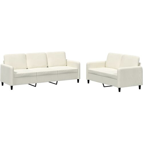 vidaXL 2-dijelni set sofa krem baršunasti Cene