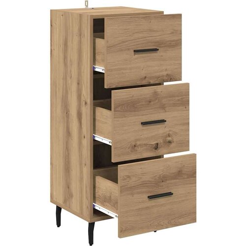 vidaXL Strani šal artisan hrast 34 x 34.5 x 90 cm Konstruiran les Cene