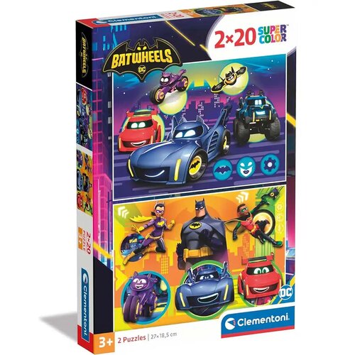 Clementoni Batwheels 2x20 komada Supercolor puzzle - Cene