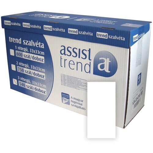 Assist Trend Salveta, Jednoslojna, 33x33 cm, 600 komada, Bela Cene