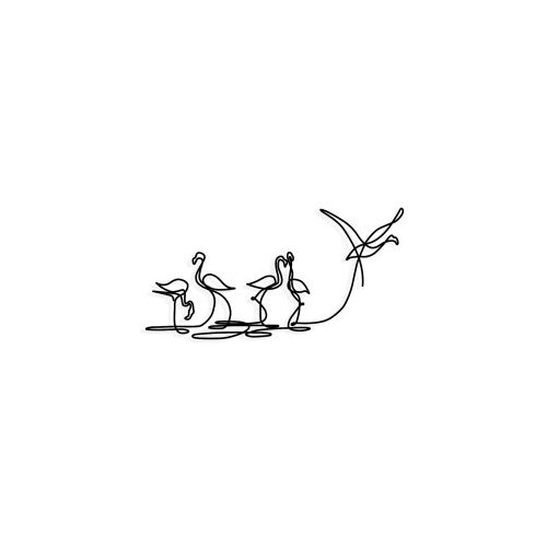 Wallity Zidna dekoracija Flamingo 316 S, 10x15cm, Crna Slike