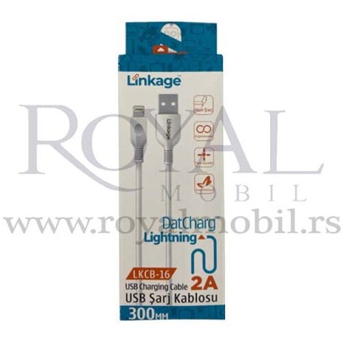  usb kabal linkage LKCB-16 lightning 300mm bela 2A Cene