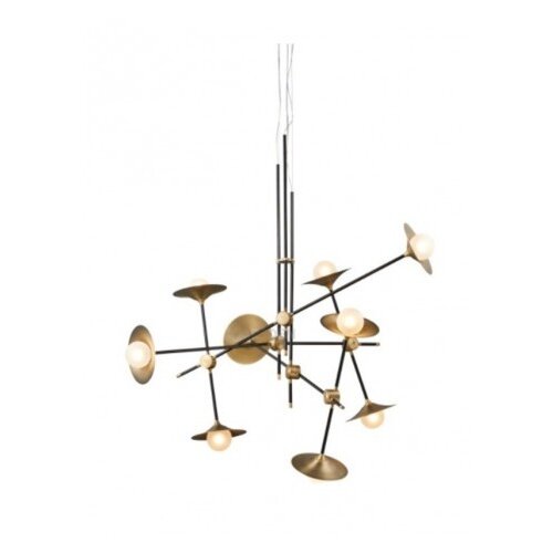 Vesta 319 visilica 9*G9 antique brass/black Cene