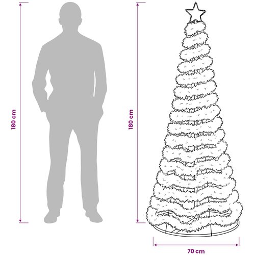  LED božićno drvce od folije s postoljem EKENAS 180 cm Slike