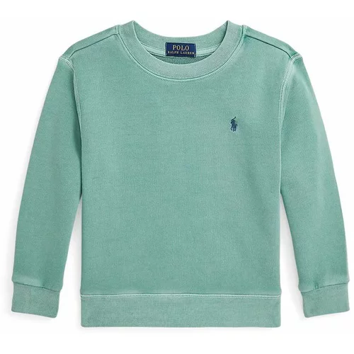 Polo Ralph Lauren Otroški bombažen pulover zelena barva, 322942099002