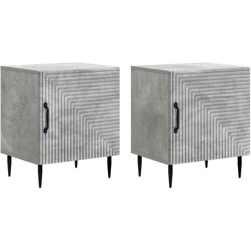  Nočna omarica 2 pcs Betonsko siva 43 x 34,5 x 50 cm, (5000209874) Cene
