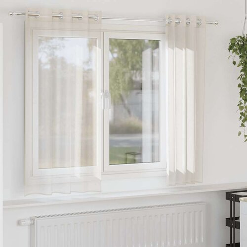 Voile zavjese s ušicama 2 kom krem 140x175 cm Cijene