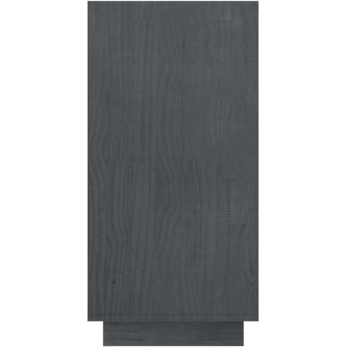 VidaXL knjižna omara siva 80x35x71 cm trdna borovina Slike