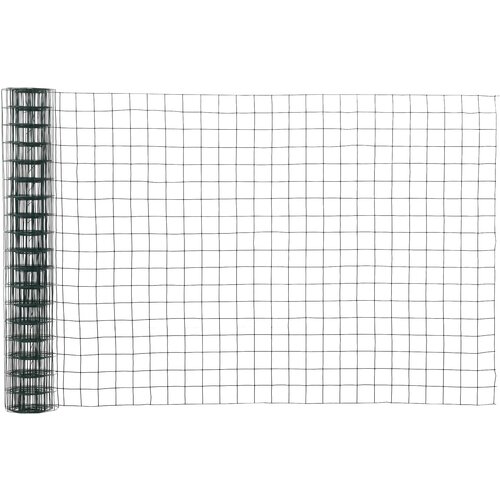PawHut Vrtna žična ograja s PVC prevleko, odporna proti rjavenju, zložljiva zunanja ograja, s plastično prevleko prevlečena mreža 500x91cm, zelena, (20756767) Cene