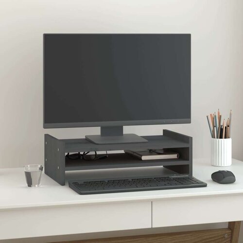  Za monitor sivi 50 x 27 x 15 cm od masivne borovine Cijene