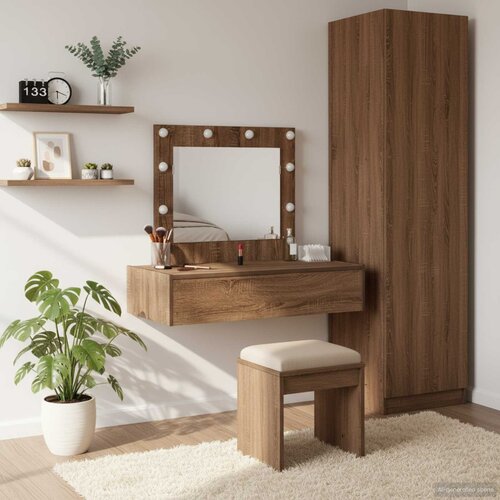  Toaletni stol Smeđa 83 x 40 x 70 cm Konstruirano drvo Cijene