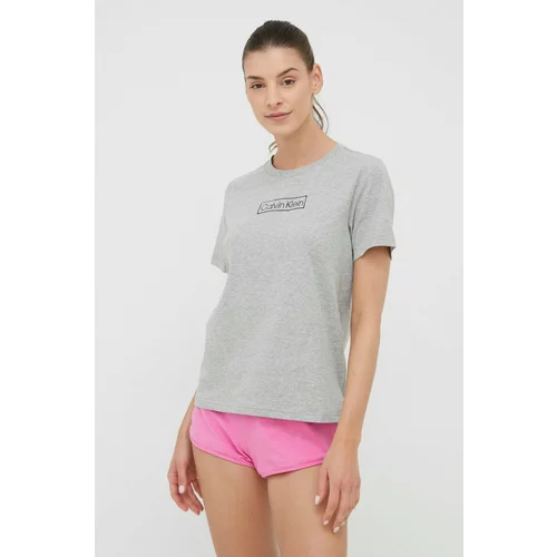 Calvin Klein Underwear Pižama majica siva barva