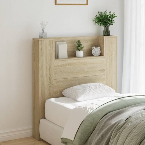  The Living Store Omarica za vzglavje postelje LED sonoma hrast 100x16,5x103,5 cm - Omarica Za Vzglavje Postelje, (21441217) Cene
