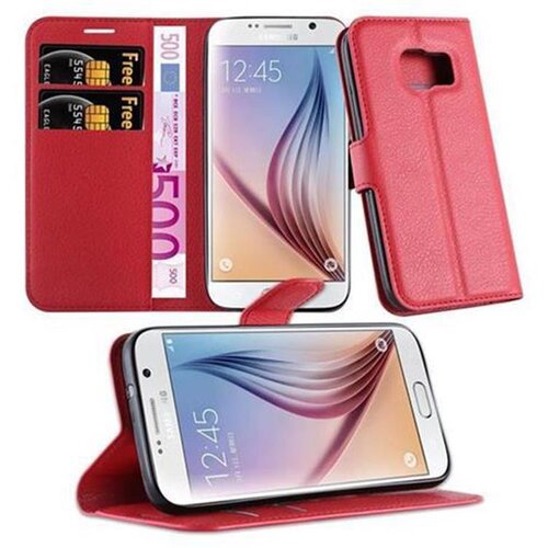 Cadorabo Samsung Galaxy S7 v rdeče sladkorno jabolko - Zaščitni ovitek z magnetnim zapiranjem, stoječo funkcijo in režo za kartice, (20552519) Cene